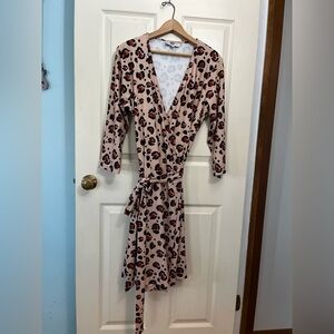Kaeli Smith Vibrant Patterned Leopard Wrap Dress